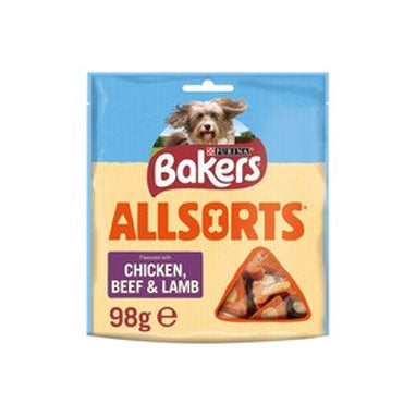 Bakers Chicken, Beef & Lamb Allsorts Dog Treats 6 x 98g - ONE CLICK SUPPLIES