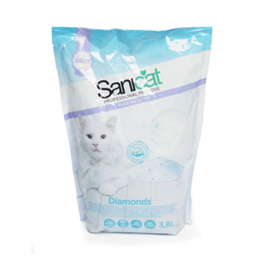 Sanicat Professional Pet Love Lightweight Absorbent Diamonds Cat Litter 3.8 Litre - ONE CLICK SUPPLIES