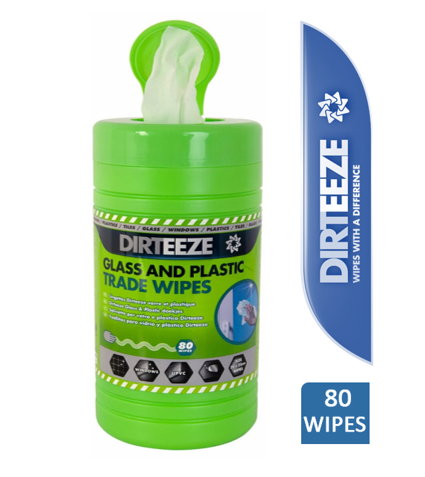 Dirteeze Glass & Plastic Trade Wipes 80's - ONE CLICK SUPPLIES