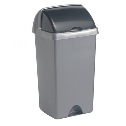 Addis Metallic 50L Roll-Top Bin including Lid - ONE CLICK SUPPLIES