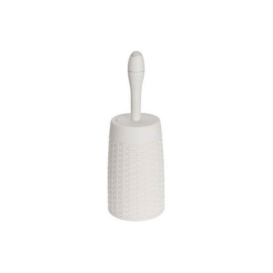 Addis Rattan Closed Cream Toilet Brush Set - ONE CLICK SUPPLIES