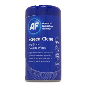 AF Screen-Clene Anti Static Wipes Tub (100 Wipes) - ONE CLICK SUPPLIES