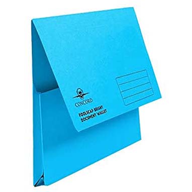 Pukka Pad Document Wallet Foolscap Blue (10 Pack) - ONE CLICK SUPPLIES