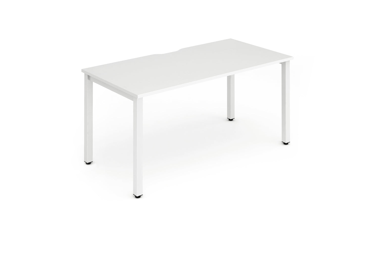 Evolve Plus 1200mm Single Starter Desk White Top White Frame BE116 - ONE CLICK SUPPLIES