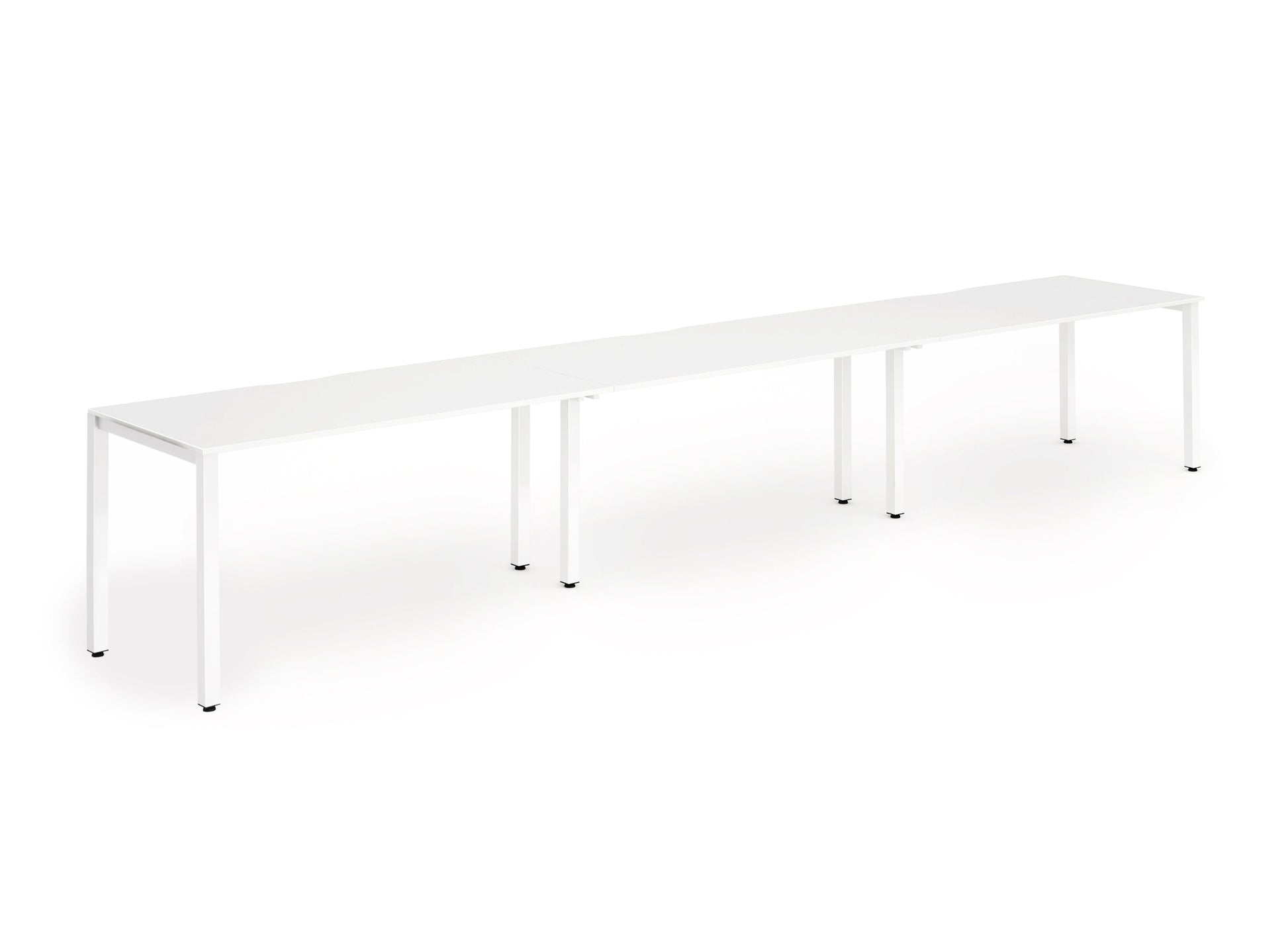 Dynamic Evolve Plus 1200mm Single Row 3 Person Desk White Top White Frame BE396 - ONE CLICK SUPPLIES