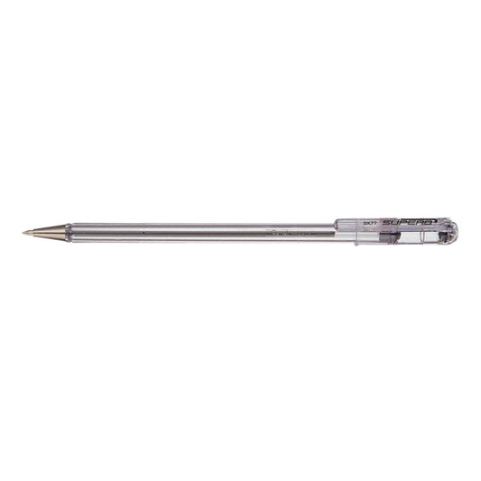 Pentel Superb Ballpoint Pen 0.7mm Tip 0.25mm Line Black (Pack 12) BK77-A - ONE CLICK SUPPLIES