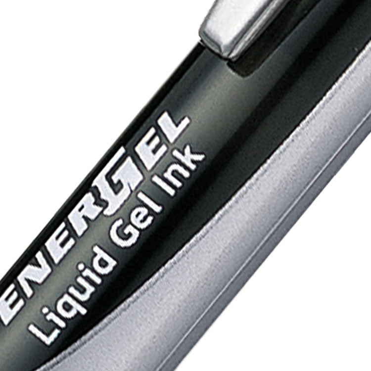 Pentel Energel XM Retractable Gel Rollerball Pen 0.7mm Tip 0.35mm Line Black (Pack 12) - BL77-AO - ONE CLICK SUPPLIES