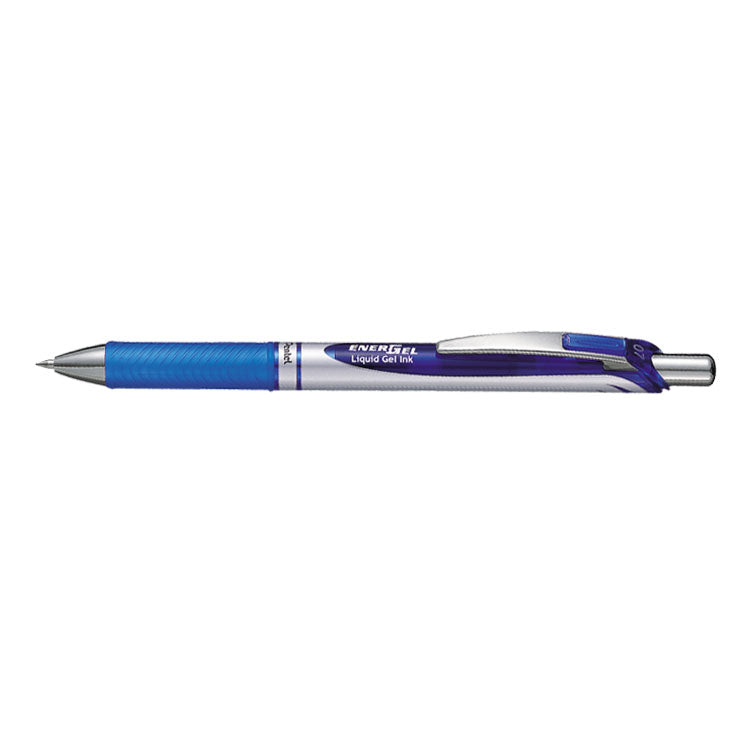 Pentel Energel XM Retractable Gel Rollerball Pen 0.7mm Tip 0.35mm Line Blue (Pack 12) - BL77-CO - ONE CLICK SUPPLIES