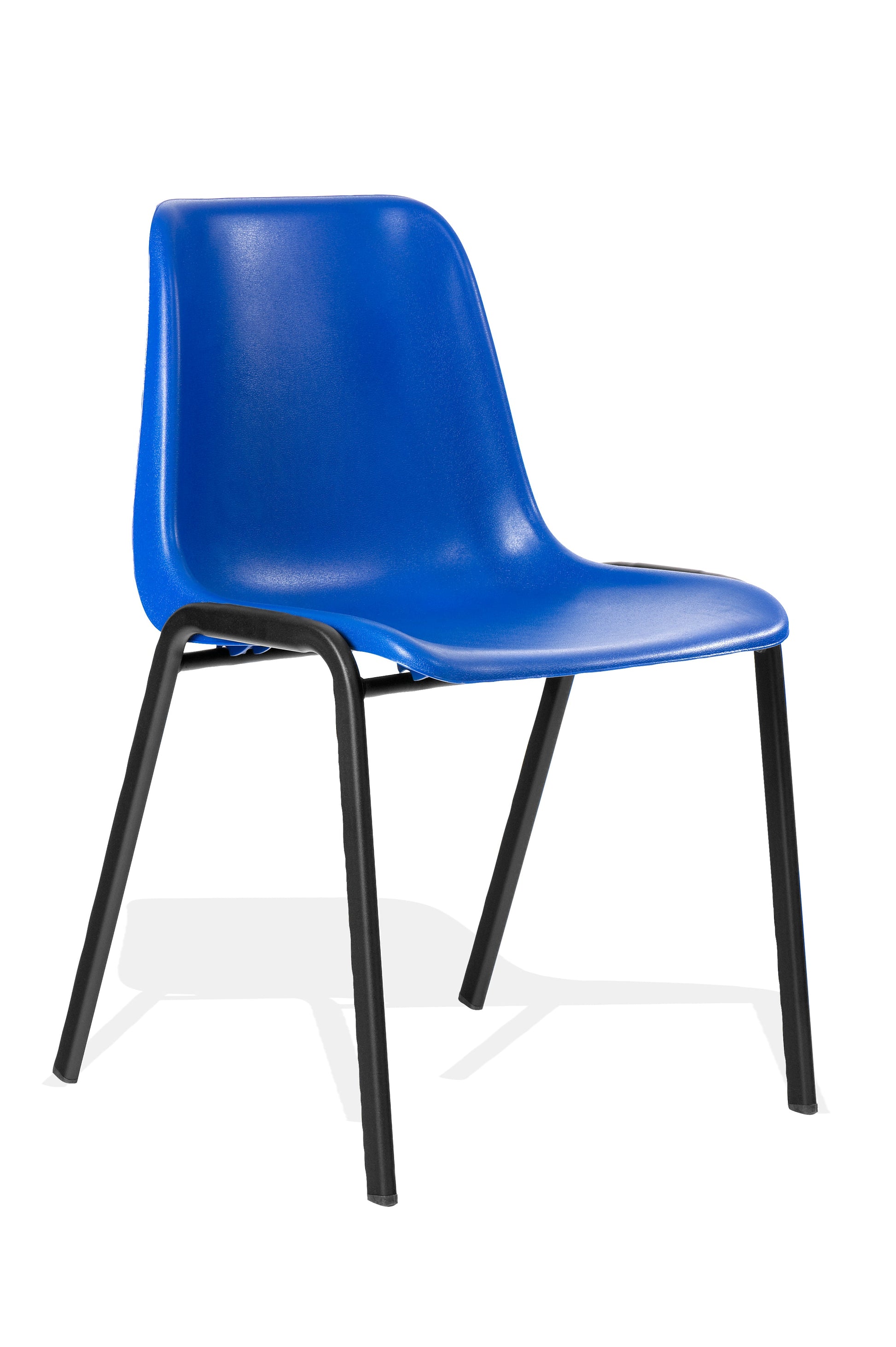 Polly Stacking Visitor Chair Blue Polypropylene BR000203 - ONE CLICK SUPPLIES