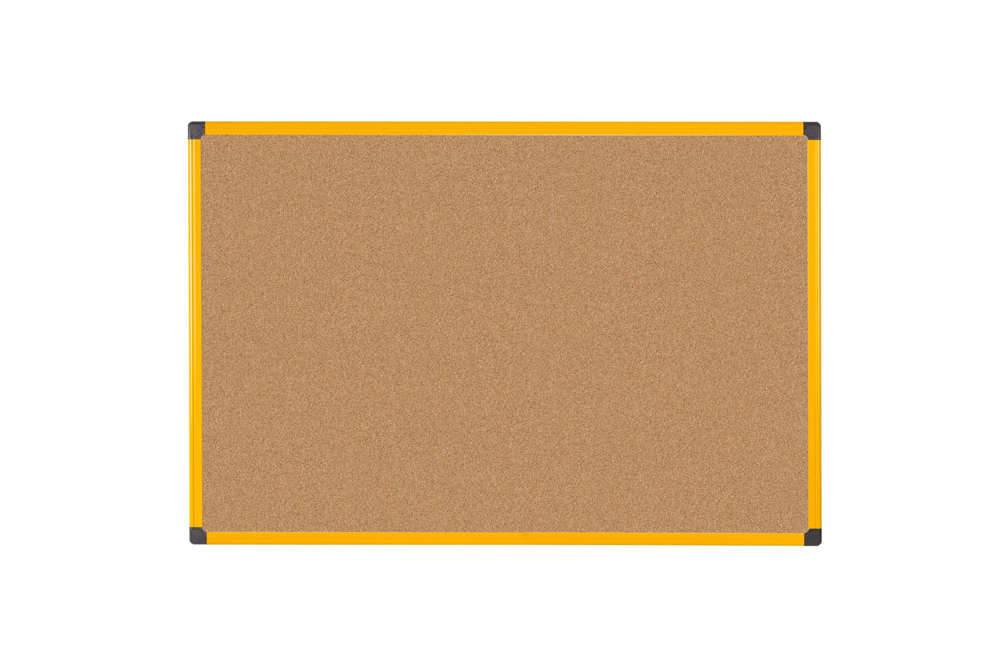 Bi-Office Ultrabrite Cork Noticeboard Yellow Aluminium Frame 1200x900mm - CA0511721 - ONE CLICK SUPPLIES