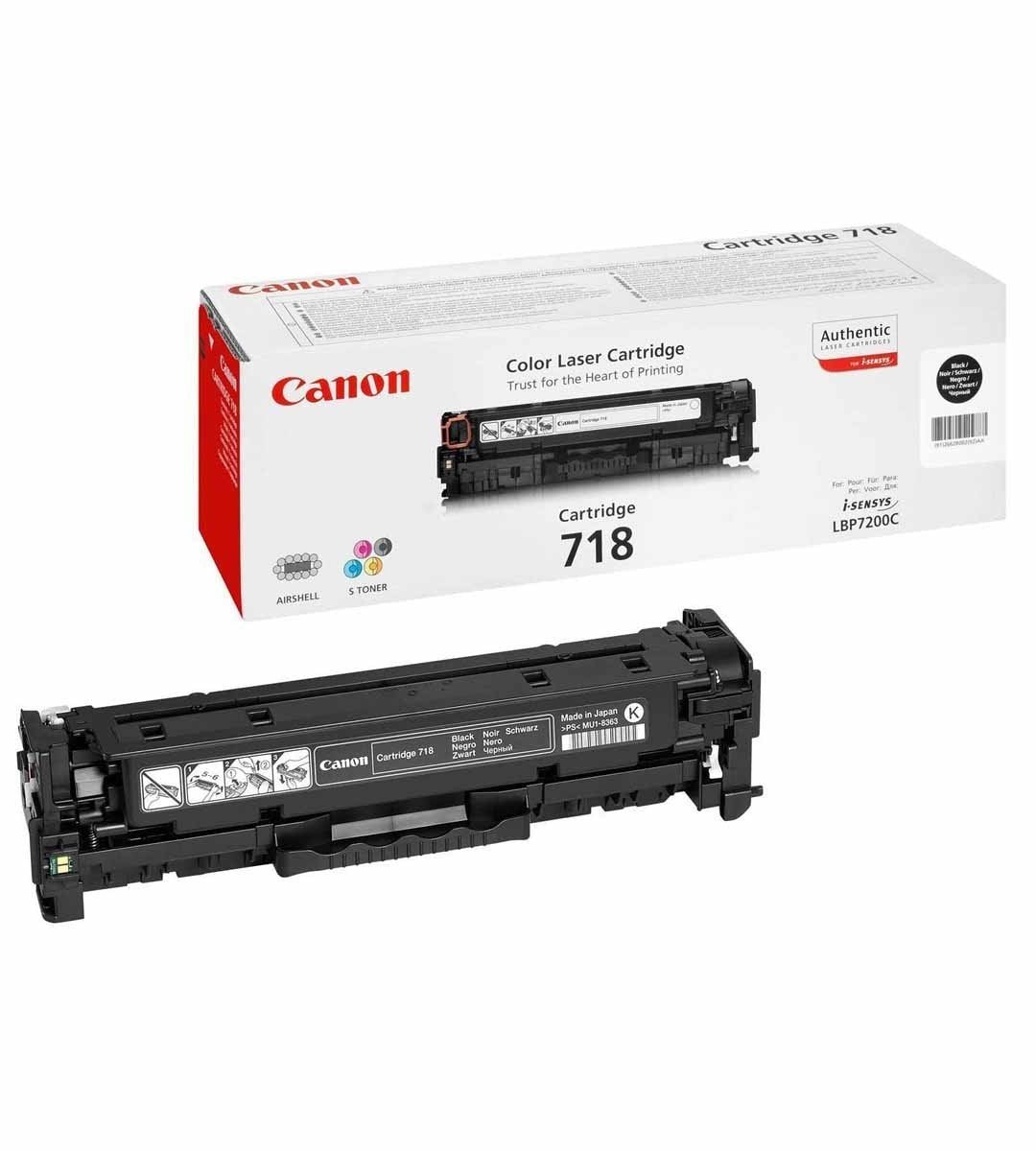 Canon 718BK Black Toner Cartridge 2662B002 - ONE CLICK SUPPLIES