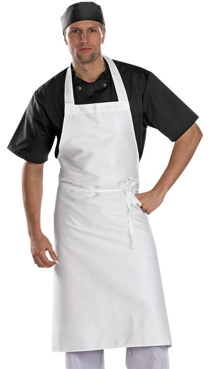 Chefs Bib Apron White 34" x 40" - ONE CLICK SUPPLIES