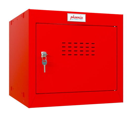 Phoenix CL Series Size 1 Cube Locker in Red with Key Lock CL0344RRK - ONE CLICK SUPPLIES