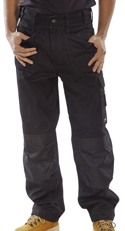 Beeswift Workwear Premium Black Cargo Trousers {All Sizes} - ONE CLICK SUPPLIES