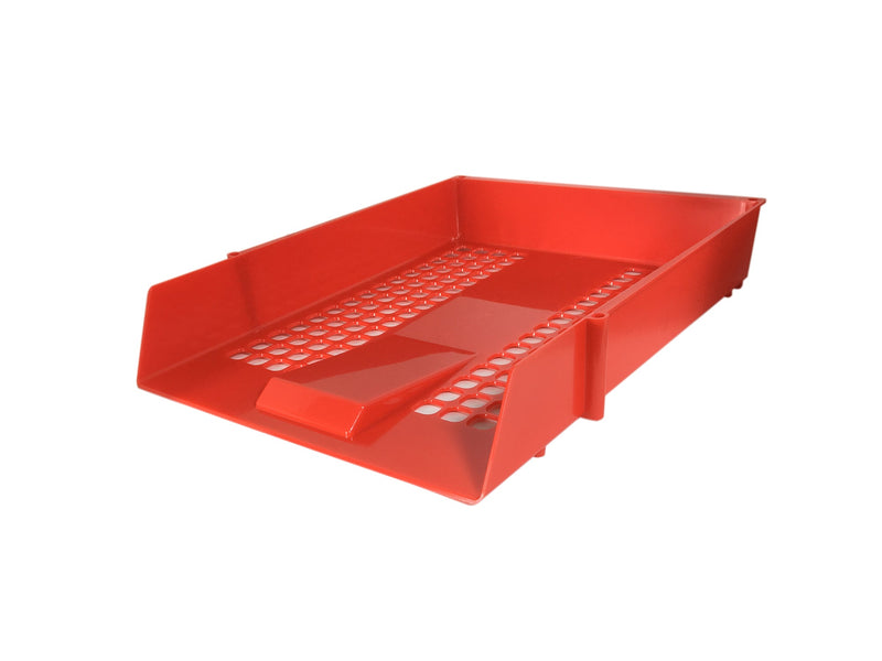 ValueX Deflecto Letter Tray A4/Foolscap Portrait Red - CP043YTRED - ONE CLICK SUPPLIES