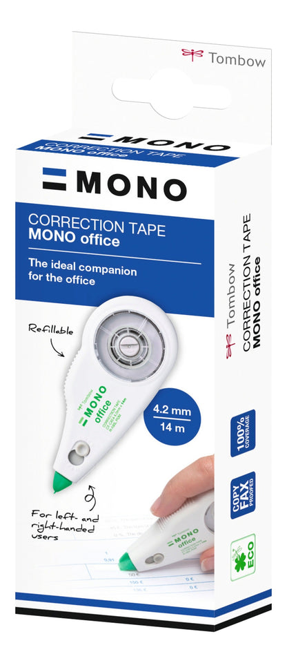 Tombow MONO Office CXE4 Refillable Correction Tape Roller 4.2mmx14m White - CT-CXE4 - ONE CLICK SUPPLIES