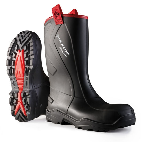 Dunlop Purofort Plus Rugged Full Safety Black ALL SIZES Boots - ONE CLICK SUPPLIES
