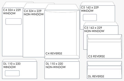 Basildon Bond (C4) Peel and Seal (120g/m2) Pocket Window Envelopes (White) Pack 250