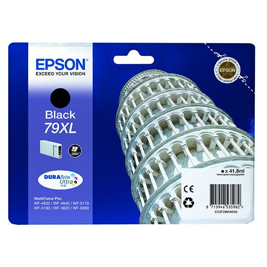 Epson 79XL Black DURABrite Ultra Ink Cartridge (41.8 ml) Single Pack - ONE CLICK SUPPLIES