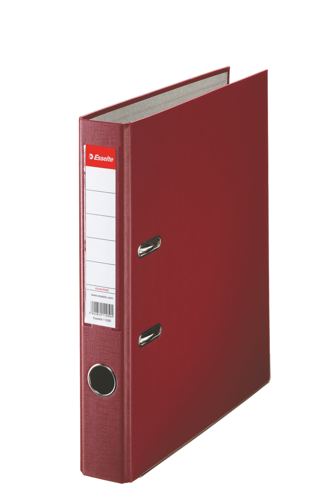 Esselte Essentials Lever Arch File Polypropylene A4 50mm Spine Width Burgundy (Pack 25) 81173 - ONE CLICK SUPPLIES