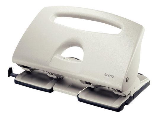 Leitz 5132 4 Hole Punch Metal 40 Sheet Grey 51320085 - ONE CLICK SUPPLIES