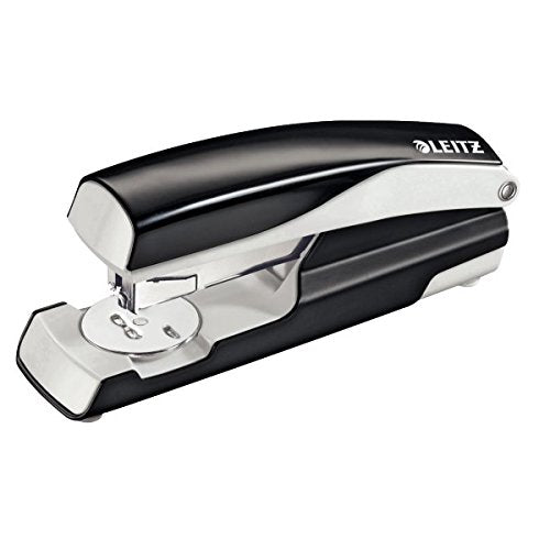 Leitz WOW Half Strip Stapler Metal 40 Sheet Black 55040095 - ONE CLICK SUPPLIES