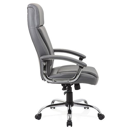 Penza Executive Chair Grey Leather EX000195 - ONE CLICK SUPPLIES