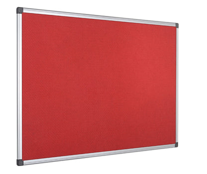 Bi-Office Maya Red Felt Noticeboard Aluminium Frame 900x600mm - FA0346170 - ONE CLICK SUPPLIES