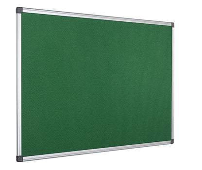 Bi-Office Maya Green Felt Noticeboard Aluminium Frame 1200x1200mm - FA3844170 - ONE CLICK SUPPLIES