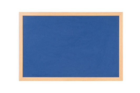 Bi-Office Earth-It Blue Felt Noticeboard Oak Wood Frame 600x900mm - FB0743233 - ONE CLICK SUPPLIES