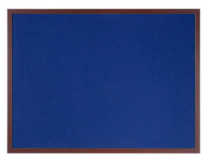 Bi-Office Earth-It Blue Felt Noticeboard Cherry Wood Frame 600x900mm - FB0743653 - ONE CLICK SUPPLIES