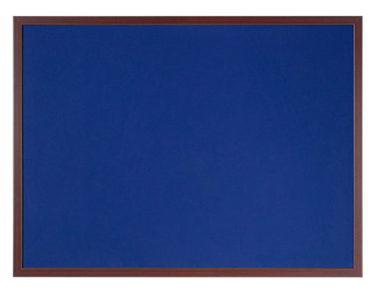 Bi-Office Earth-It Blue Felt Noticeboard Cherry Wood Frame 600x900mm - FB0743653 - ONE CLICK SUPPLIES