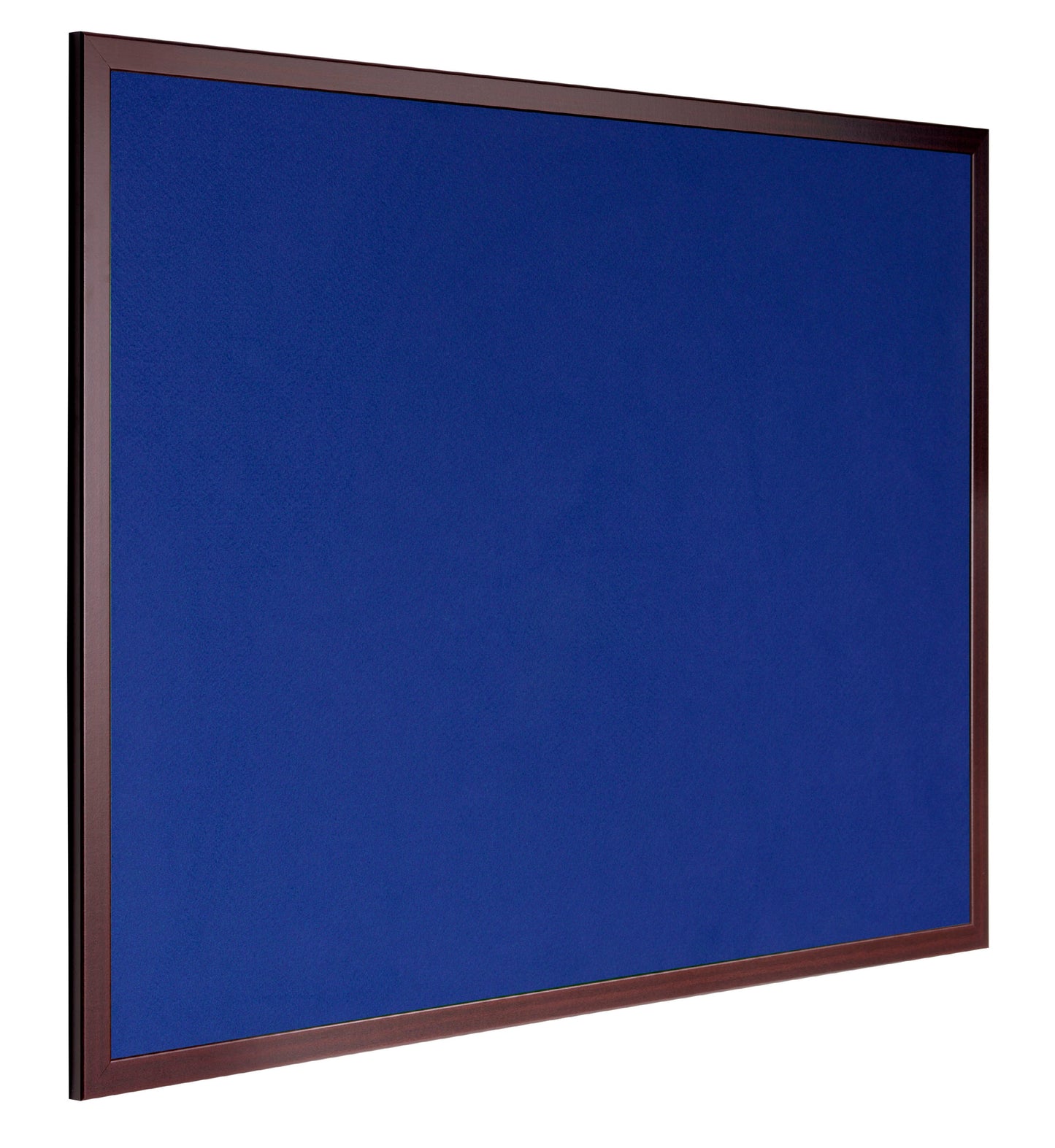 Bi-Office Earth-It Blue Felt Noticeboard Cherry Wood Frame 600x900mm - FB0743653 - ONE CLICK SUPPLIES