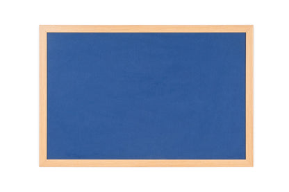 Bi-Office Earth-It Blue Felt Noticeboard Oak Wood Frame 1200x900mm - FB1443233 - ONE CLICK SUPPLIES