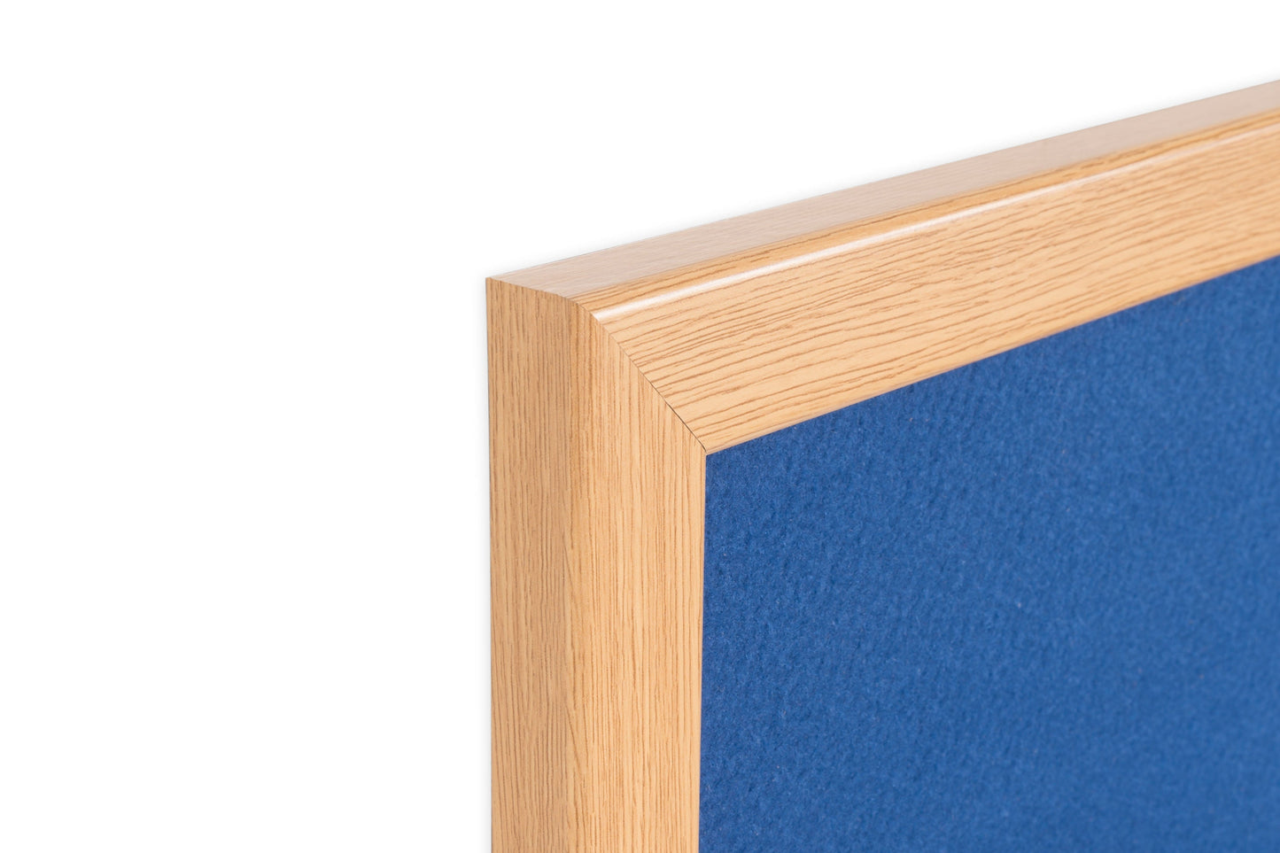 Bi-Office Earth-It Blue Felt Noticeboard Oak Wood Frame 1200x900mm - FB1443233 - ONE CLICK SUPPLIES