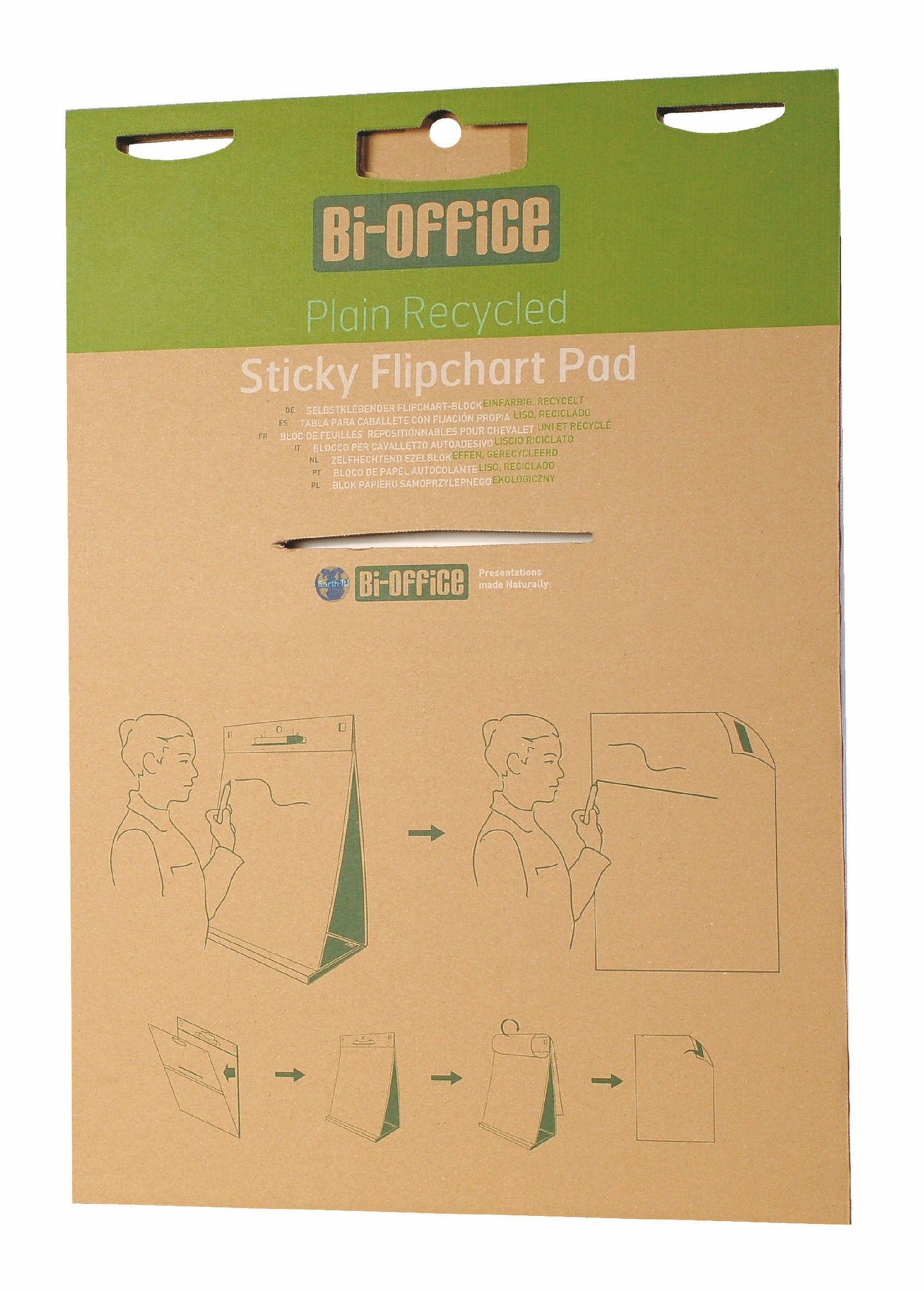 Bi-Office Earth-it Recycled Table Top Flipchart Pad Self Stick A1 20 Sheets (Pack 6) - FL1420403 - ONE CLICK SUPPLIES