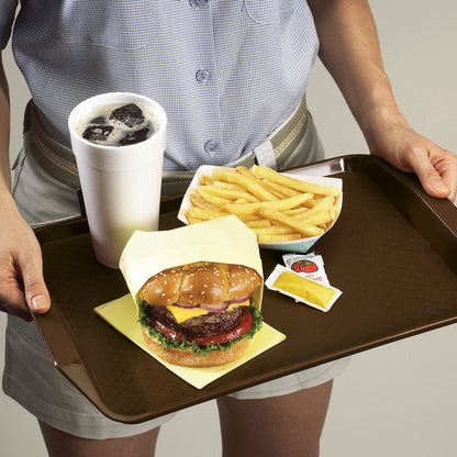 Fixtures Brown Plastic Fast Food Serving Tray {34cm x 26cm}