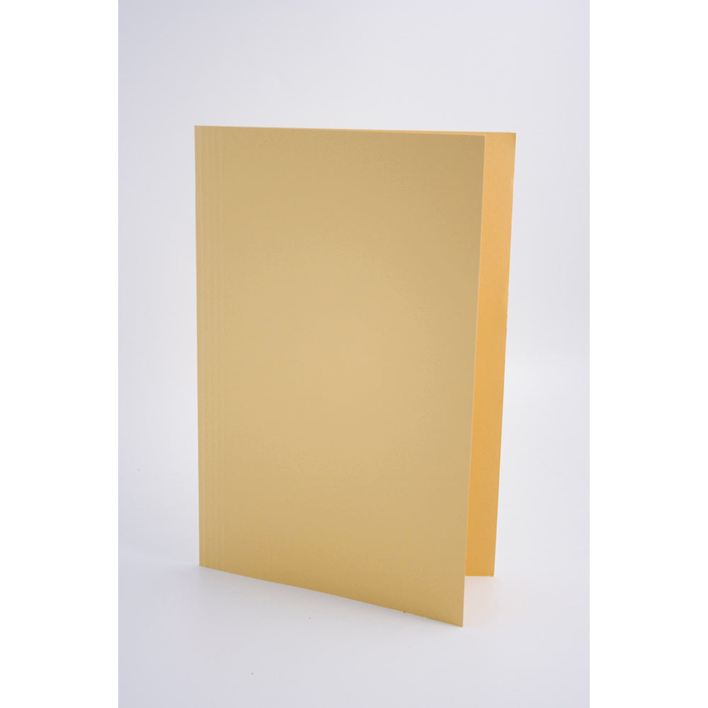 Guildhall Square Cut Folders Manilla Foolscap 315gsm Yellow (Pack 100) - FS315-YLWZ - ONE CLICK SUPPLIES