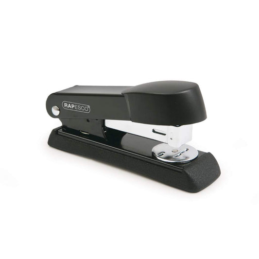 Rapesco Minno Half Strip Stapler Metal 20 Sheet Black - A52600B3 - ONE CLICK SUPPLIES