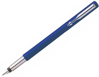 Parker Vector Fountain Pen Blue/Stainless Steel Barrel Blue Ink - S0881011 - ONE CLICK SUPPLIES