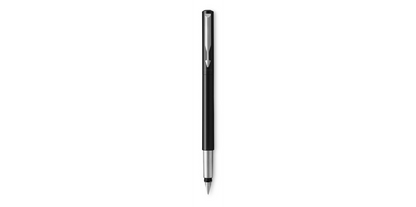 Parker Vector Fountain Pen Black/Stainless Steel Barrel Blue Ink - S0881041 - ONE CLICK SUPPLIES