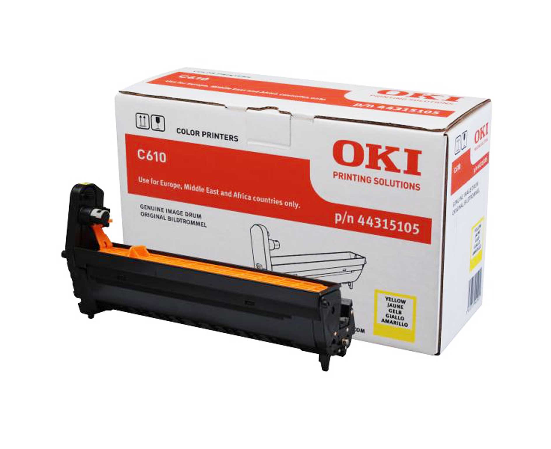 OKI Yellow Drum Unit 20K pages - 44315105 - ONE CLICK SUPPLIES