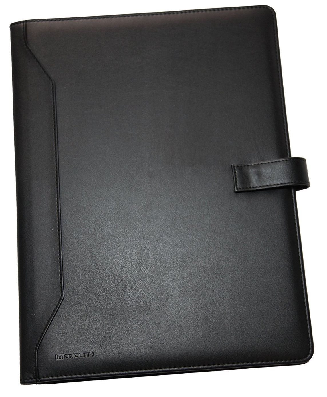 Monolith A4 Conference Folder and Pad Leather Look Black 2900 - ONE CLICK SUPPLIES