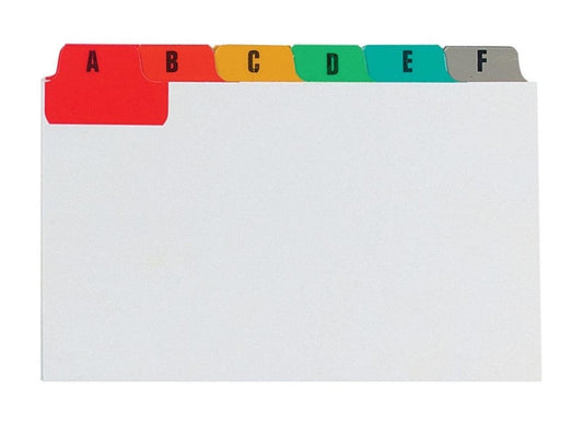 Concord Guide Cards A-Z 152x102mm White with Multicoloured Tabs - 15298 - ONE CLICK SUPPLIES