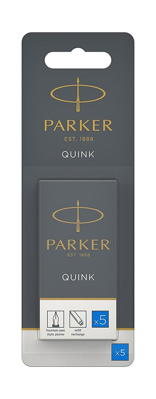 Parker Quink Ink Refill Cartridge for Fountain Pens Royal Blue (Pack 5) - 1950208 - ONE CLICK SUPPLIES