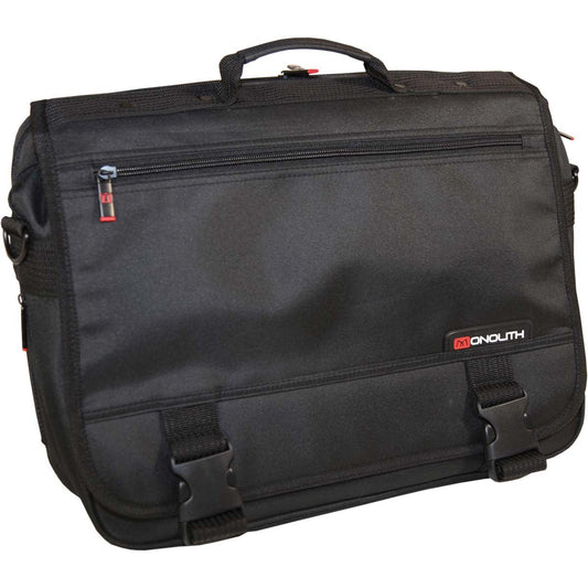 Monolith Expanding Flapover Briefcase Black 3192 - ONE CLICK SUPPLIES