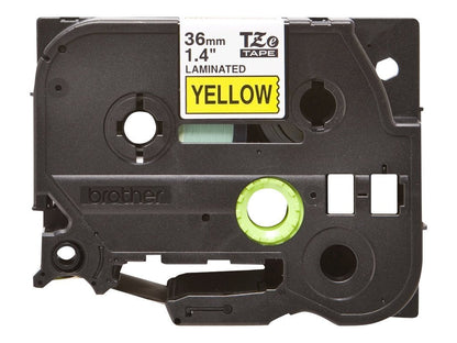 Brother Black On Yellow Label Tape 36mm x 8m - TZE661 - ONE CLICK SUPPLIES