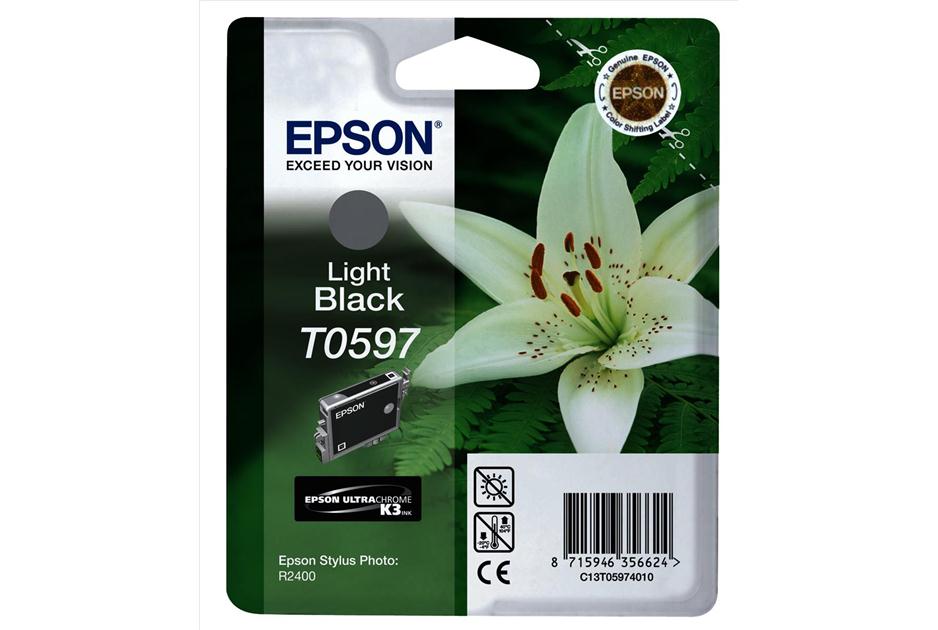 Epson T0597 Lily Light Black Standard Capacity Ink Cartridge 13ml - C13T05974010 - ONE CLICK SUPPLIES