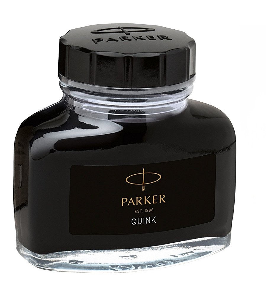 Parker Quink Bottled Refill Ink for Fountain Pens 57ml Black - 1950375 - ONE CLICK SUPPLIES