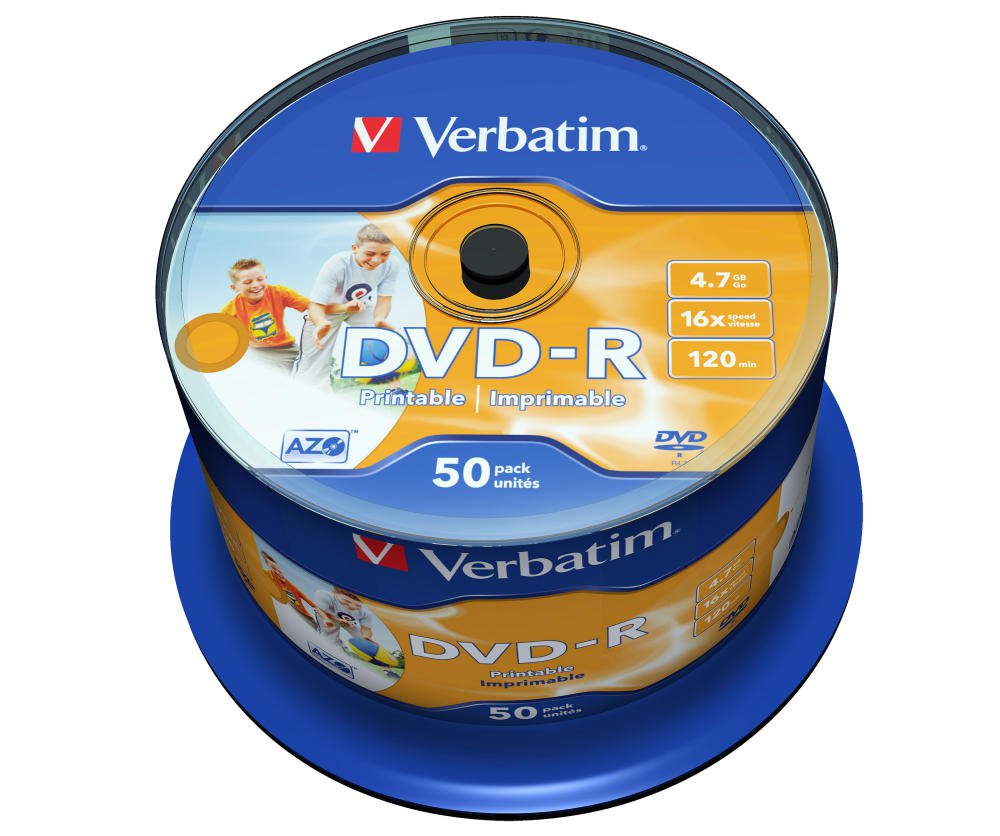 Verbatim DVD-R 4.7GB Spindle of 50 - 43533 - ONE CLICK SUPPLIES